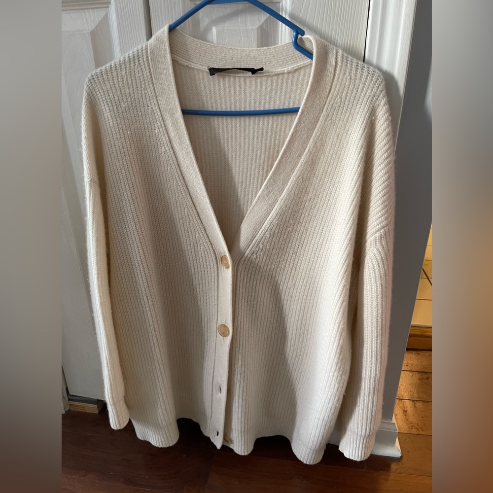 Jenni Kayne cashmere oversized cardigan size small, oatmeal